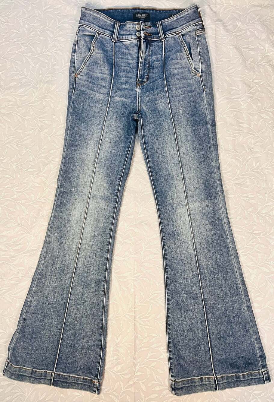 Judy Blue Gabriella High Waist Seamed Trouser Flare Jeans JB82651MD Size 9/29